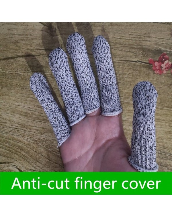 5pcs!  Anti-cut Finger Cots Level 5 Safety Cut Resistant Safety Gloves for Kitchen, Work, Sculpture Picker Fingertips Protector
