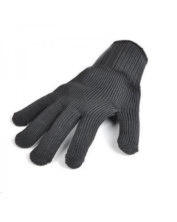 1 Pair Garden Black Steel Wire Metal Mesh Gloves Safety Anti-cutting Wear-resistant Butcher Gloves Seguridad Self Defense