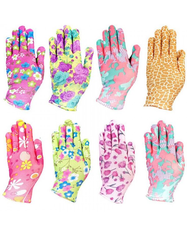 Heavy Duty Working Gloves Nylon Printed PU Coated Gardening Gloves Anti-slip Anti-static Gloves for Industrial, Repair, Chemical