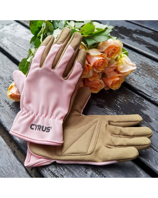 Gardening Gloves Garden Gloves Women Work Cut Resistant Leather Working Yard Weeding Digging Pruning Pink Ladies Hands