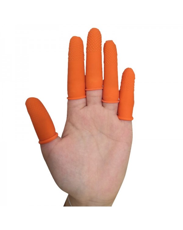 100pcs Antislip latex gloves Multifunctional finger cots fingertip protector for Counting Cleaning Electronic Garden work gloves