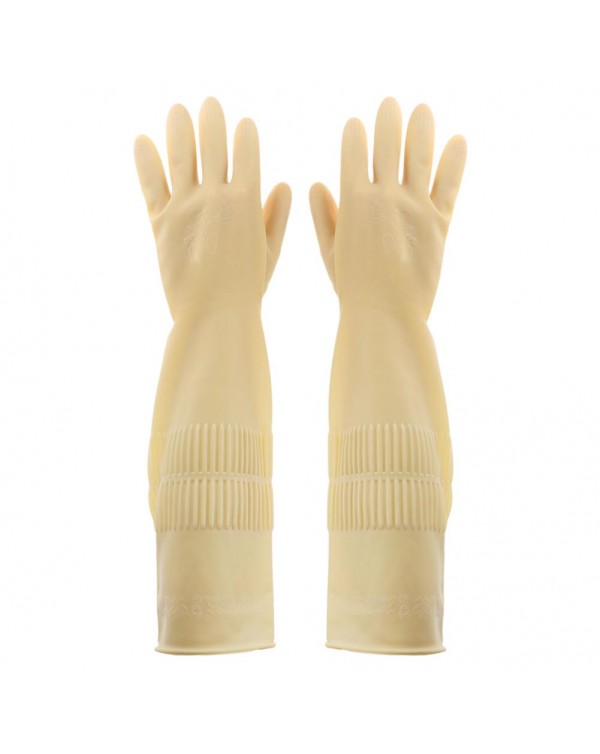 Natural Latex Gloves Cleaning Rubber Wear Resistant Garden Household Kitchen Working Gloves Home Garden Planting Elements