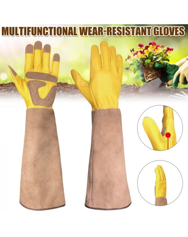 Long Gardening Gloves Rose Pruning Thorn Proof Garden Gloves with Long Forearm Protection Gauntlets Unisex Long sleeve gloves