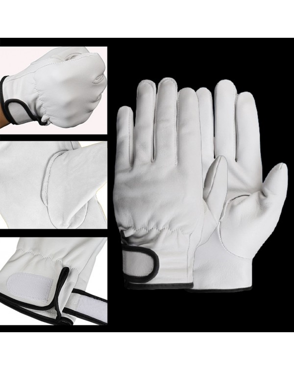 Non-slip Work Industry Handling Protective Gloves 1 Pairs Men Women Safety Artificial Sheep Leather Soft Prevent Burns, Cuts