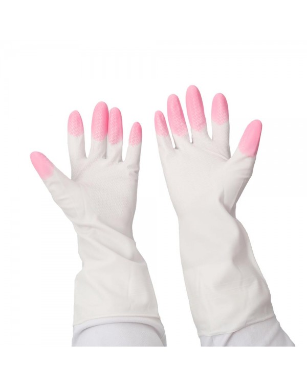 1 Pair Rubber Gardening Gloves Garden Safety Work Gloves Excavation Planting Waterproof Hand Protective Anti-Skidding Gloves