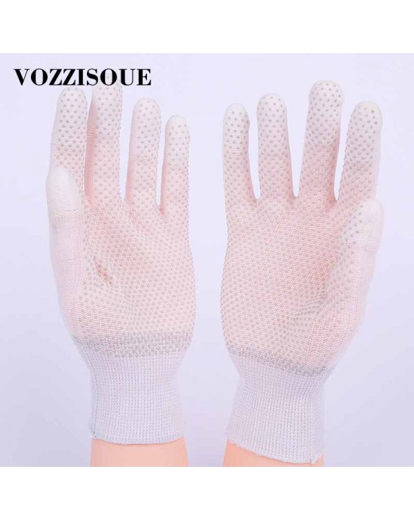 6 Pairs PU Anti-skid Garden Gloves Anti-electric Work Gloves Safety Grip Leather Working Gloves Light Weight Protection Gloves