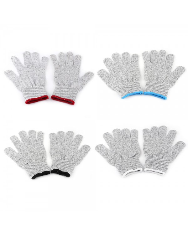 Protective Cut-resistant Elastic Stab Resistant Kitchen Gardening Butcher Safety Gloves White/Red/Black/Blue Mitten
