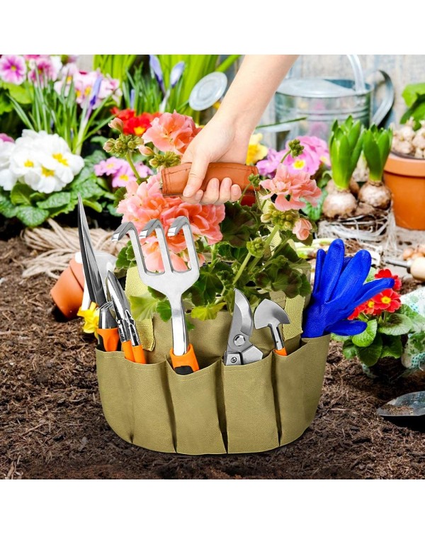 10Pcs Garden Tool Set With Carry Bag Garden Shovel  Rake Garden Pruning Shears Saw Three-Piece Potted Flowers Gardening tools