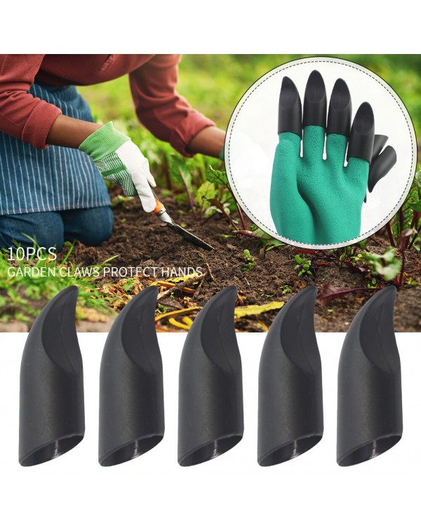 10pcs Garden Gloves Claws For Digging Durable Practical Puncture Resistant Protective Tools Gift Planting Fingertips Cap Poking