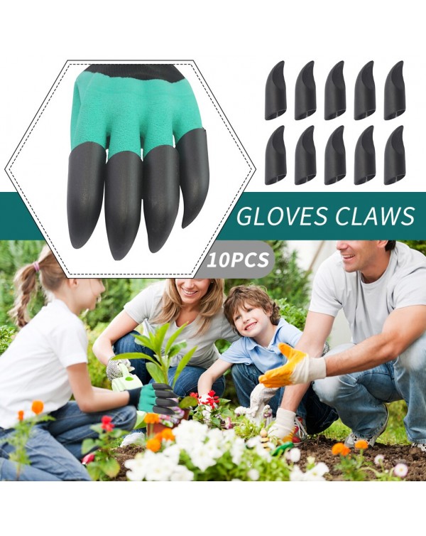 10pcs Garden Gloves Claws For Digging Durable Practical Puncture Resistant Protective Tools Gift Planting Fingertips Cap Poking
