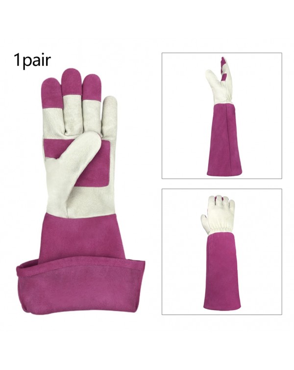 1pair Long Sleeve Accessories Multi-Purpose Welding Thorn Proof Durable Gift Garden Gloves Planting Work Gauntlet Farm Wear