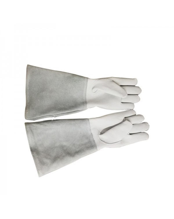 Realmote Sheepskin Garden Gardening Gloves Stab-resistant Cutting-resistant Long Beekeeping Protective Goods  Adult