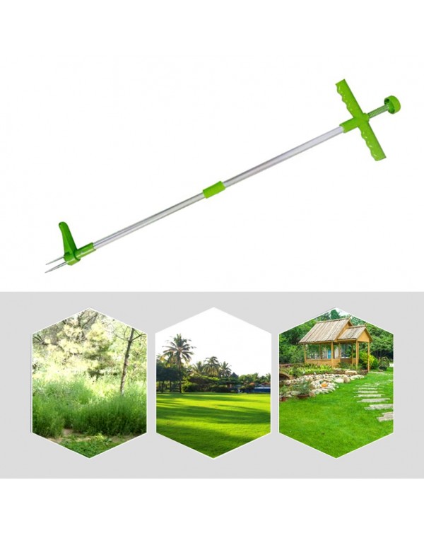 Long Handle Weed Remover Portable Garden Lawn Weeder Root Remover Outdoor Yard Grass Root Puller Aluminum Stand Up Weed Puller