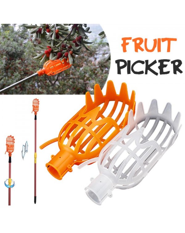 1PC Plastic Fruit Picker Pole Fruit Orange Apple Plum Pear Peach Catcher Picker Basket Gardening Farm Garden Picking Tool