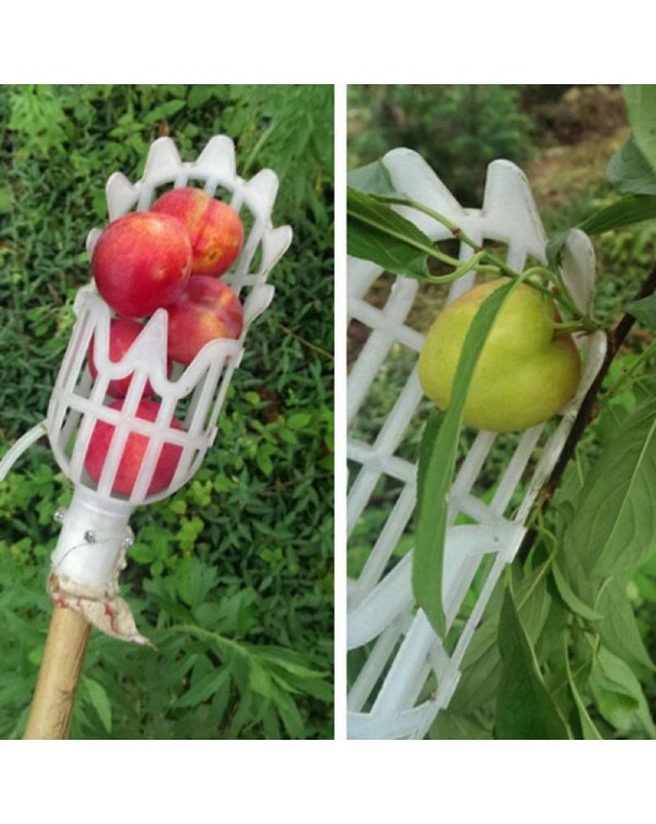 1PC Plastic Fruit Picker Pole Fruit Orange Apple Plum Pear Peach Catcher Picker Basket Gardening Farm Garden Picking Tool