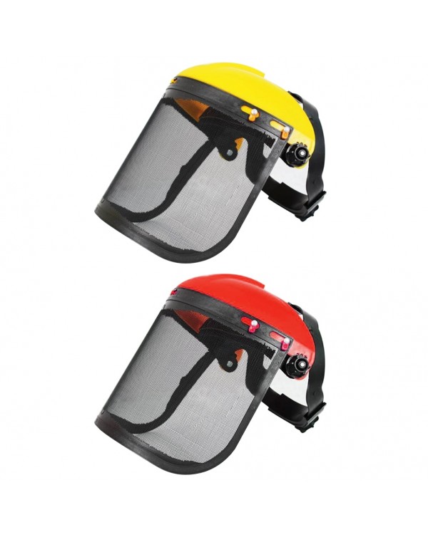 Rofessional Forestry Safety Helmet Hat Brushcutter Forestry Protection with Full Face Mesh Visor for Brush Cutter