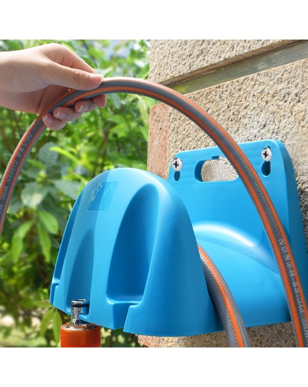 Newest Heavy Duty Hose Hanger Pipes Reel Claber Style Holder Wall Mounted Fence Tap Garden Watering Irrigation (Random Colour)