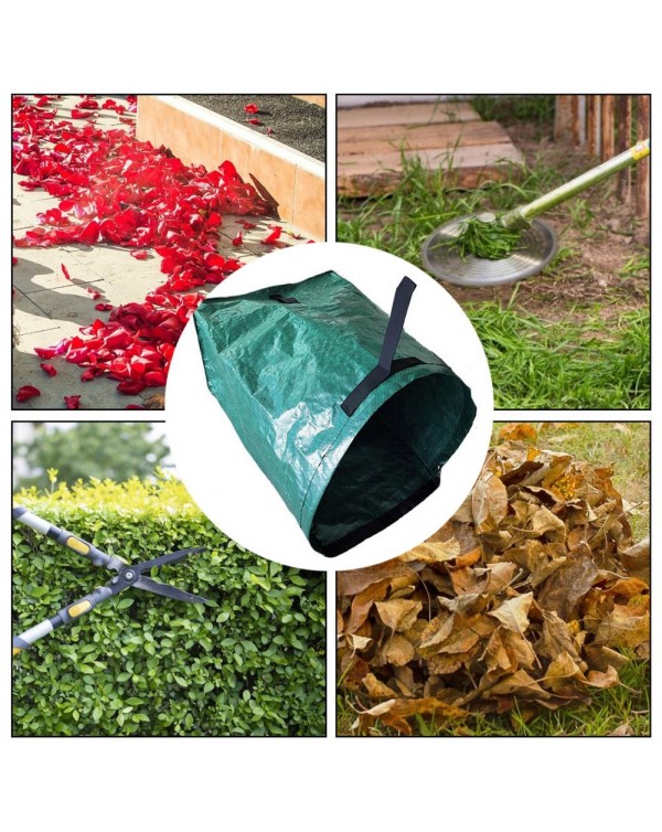 53 Gallon Large Capacity Garden Bag Foldable Resuable Leaf Waste Collection Container Storage Bag Garden Yard Dustpan
