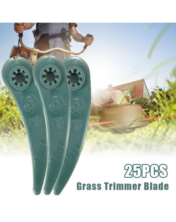 25PCS Lawn Mower Plastic Blade Grass Strimmer Trimmer For Bosch Replacement Part for Bosch ART 26-18Li, ART 23-18 Li Garden