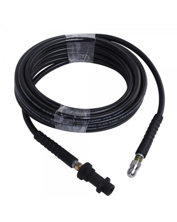 15m / 49.21ft Pipe Cleaning Hose for Karcher with 2 Spray Nozzles High Pressure Washer Drain Cleaner