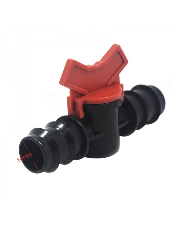 16mm 20mm PE Pipe Connectors Mini Ball Valve Irrigation Drip Hose Nut Lock Connector Joints Hi-Quality Tube Pipe Water Switch