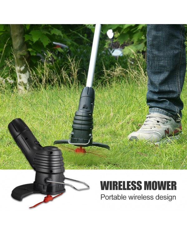 Electric Lawn Mower 2000mAh Li-ion Cordless Grass Trimmer Portable Adjustable Auto String Cutter Garden Pruning Garden Tools