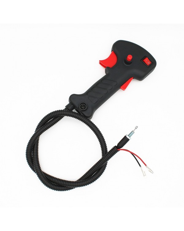 Manual throttle switch assembly for gasoline brush cutter grass trimmer