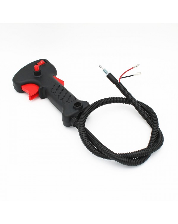 Manual throttle switch assembly for gasoline brush cutter grass trimmer