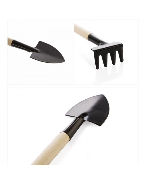 3Pcs/set Mini Garden Shovel Rake Spade For Flowers Potted Plant Hand Succulent Bonsai Tools Home Garden Tools Accessories