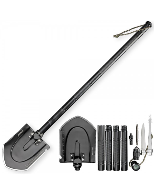 97cm Multi-function Folding Shovel Outdoor Garden Fishing Tools Wilderness Survival Equipment multifunct shovel with bag