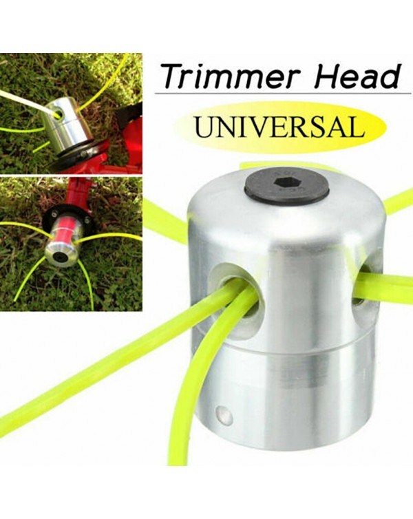 Garden Trimmer Head Universal Aluminium Alloy Strimmer Trimmer Head String Set for Grass Brush Cutter With 4 Mower Rope