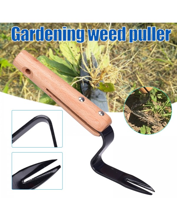 Manual Weeds Root Lifter Steel Hand Weeder Fork Grass Removal & Deeper Digging Garden Tool for Yard Lawn Farm JDH88