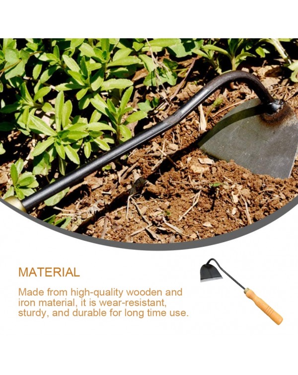 Hoe Mini Portable Steel Handheld Loosening Soil Tool With Wooden Handle Garden Tool For Farm Gardening Agriculture Tools