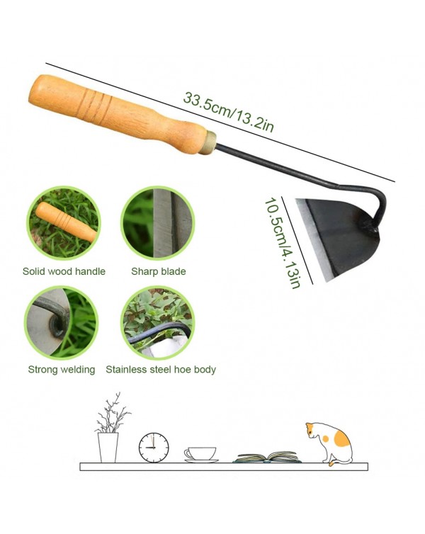Hoe Mini Portable Steel Handheld Loosening Soil Tool With Wooden Handle Garden Tool For Farm Gardening Agriculture Tools