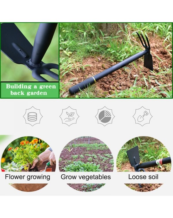 Anti-bending Small  Hoe  Head Combination Manganese Steel 2 in 1 Double Garden Tool for Weeding and Digging  drop shipping