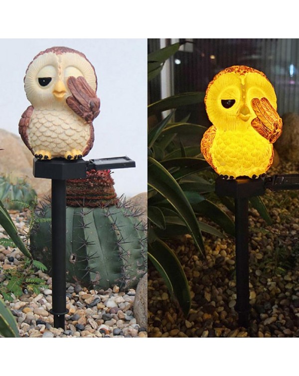 4 Types Solar Powered Garden Lights Owl Lawn Ornament Waterproof Lamp Unique Christmas Lights Outdoor Solar Lamps For Home Decor