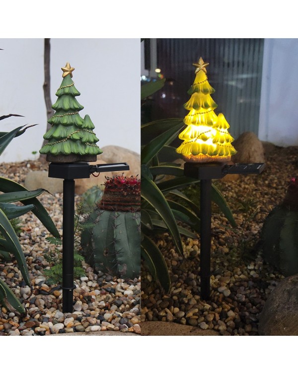 Solar Garden Light Christmas Tree Lantern Waterpoof Landscape Decoration Lighting For Pathway Yard Lawn Sunpower Lamp