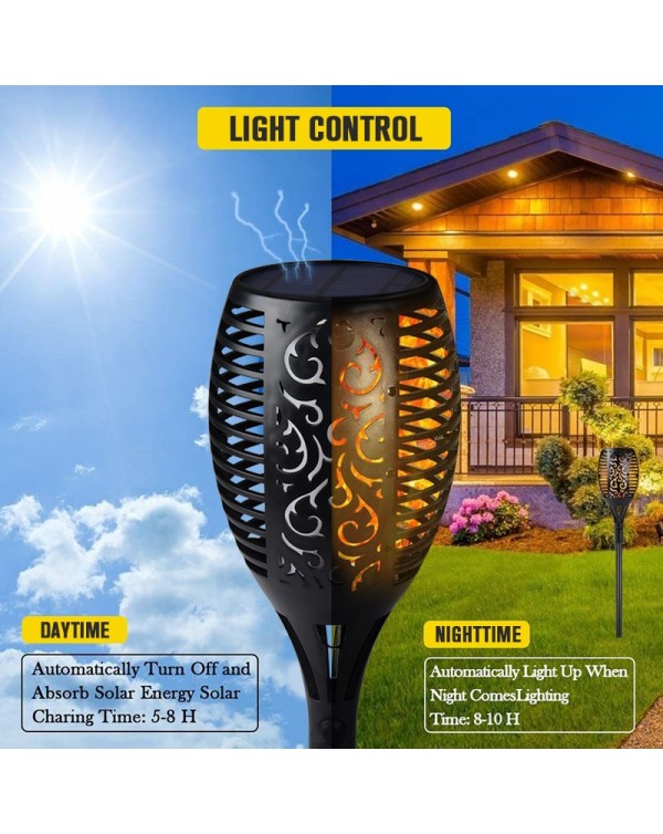 Hot 51LED 96LED Solar Flame Torch Light Flickering Waterproof Garden Decor Landscape Lawn Lamp Solar Led Light Outdoor