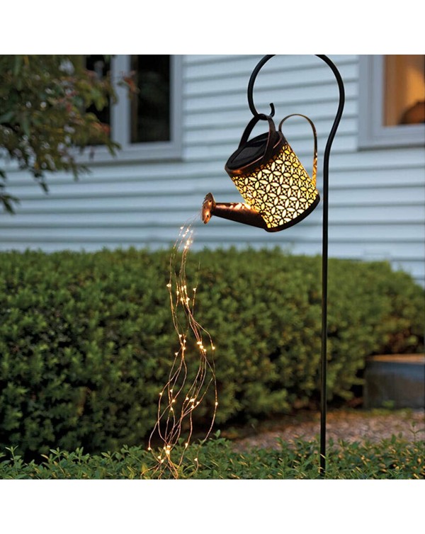 Solar LED Garden Lawn Lamp Creative Watering Can Sprinkles Star Type Shower Art Light Decoration Outdoor Gardening Lawn Lamps