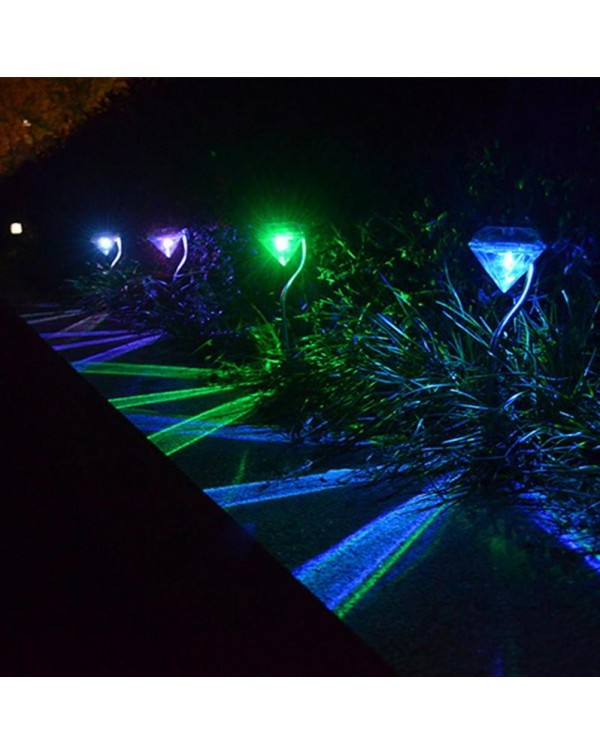 Stainless Steel Outdoor Solar Lawn Lamp Light Waterproof Spotlight Garden Decoractive LED Solar Pathway Yard Lights