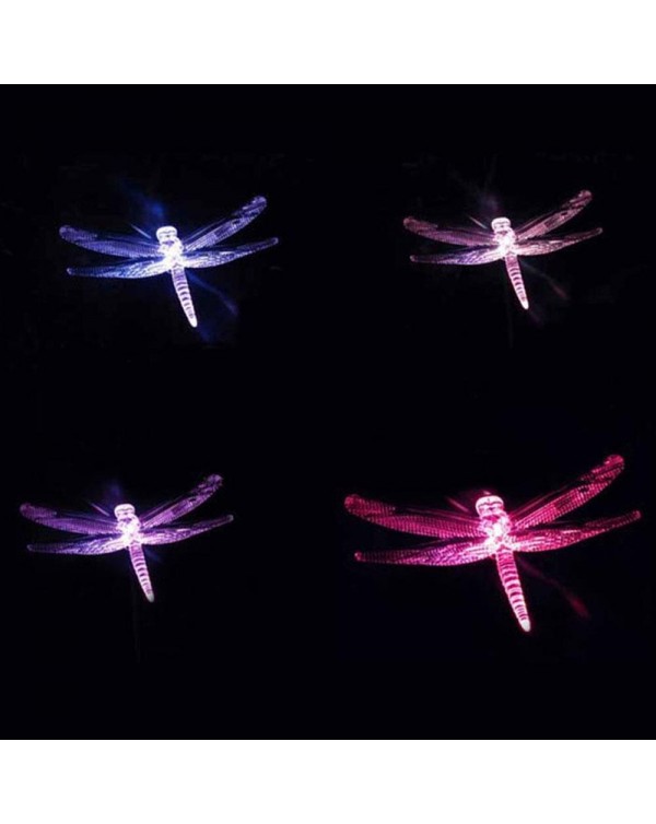 Solar Light Garden Lawn Lamp Butterfly / Dragonfly / Bird Spot Lamp Outdoor Garden Fence Patio Christmas Garland Lights New