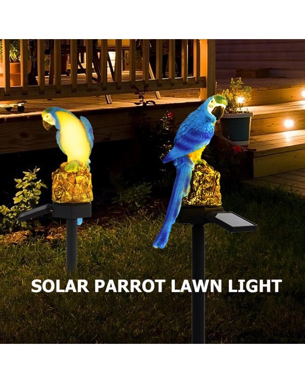 Solar Power LED Parrot Lawn Light Outdoor Waterproof Garden Landscape Lamp Outdoor Yard Lighting Creative Statue Ornament