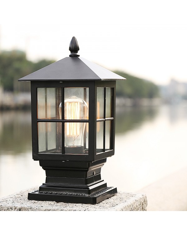 European style capital lamp simple and creative outdoor courtyard lamp wall gate post lamp engineering lamp