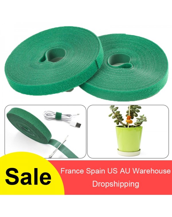 Plant Ties 15mm x 5 meters green - Velcro plant Binder Adhesive and Garden tien lants Cable Flower Cucumber Grape Rattan Holder
