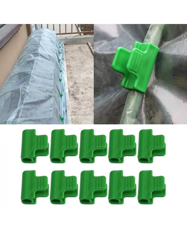 10pcs Greenhouse Clamps Clips Plant Stakes Pipe Clamps For Outer Diameter Shed Film Row Cover Shading Netting Tunnel Hoop Clips