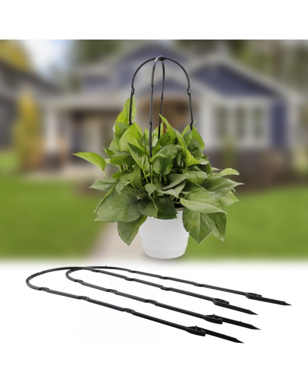 Plant Supports Tomatoes Flower 6PCS Trees Natural U-Hoops U-shaped Durable Plastic Multifunction Vegetables Beans Garden Trellis