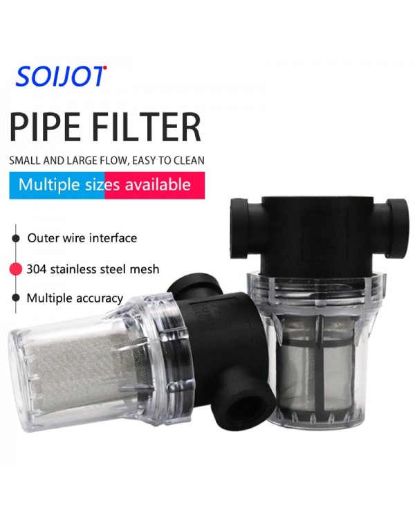 Garden Watering Filter 1/2'' 3/4'' 1'' Plastic Irrigation System Impurity Prefilter Aquaculture Household Water Pipe Filter