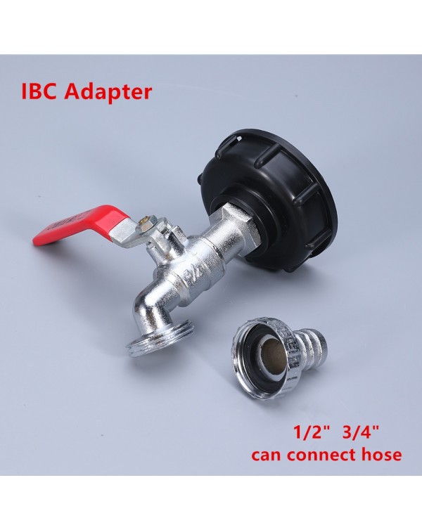 IBC Tank Alloy Tap Adapter S60x6 Coarse Thread Valve Fittings Garden Hose Connector Replacement Metal Drain tool
