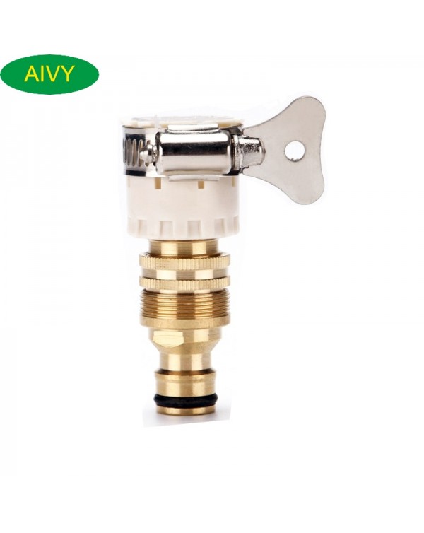 AIVY 15mm-23mm Universal Kitchen Hose Adapter Metal Faucet Connector Mixer Hose Adapter Tube Joint Fitting Garden Watering Tools