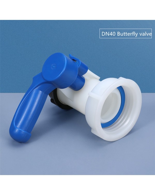 Plastic DN40   Butterfly Valve for IBC Tank Container 1000L Switch IBC Tank  Adapter